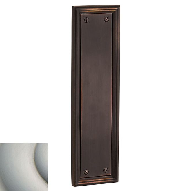 Baldwin 2281150 Push Plate 3-1/2" x 20" Nashville Satin Nickel Finish - Satin Nickel - Brass