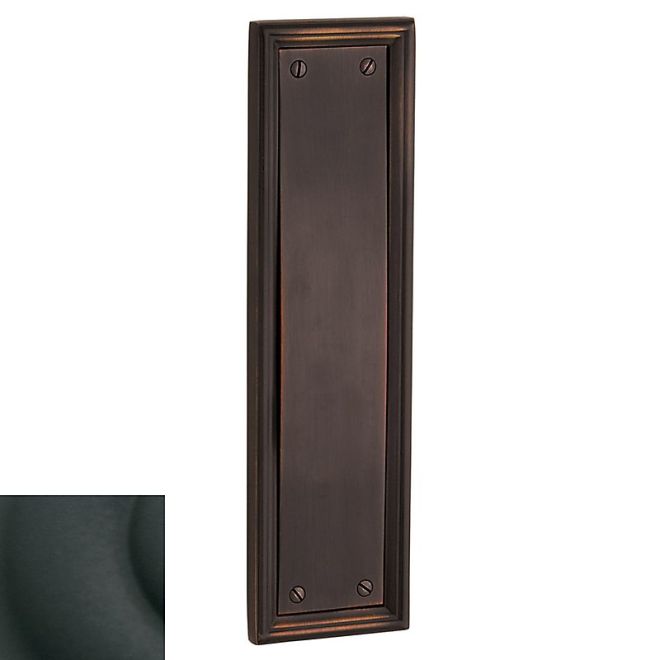Baldwin 2281190 Push Plate 3-1/2" x 20" Nashville Satin Black Finish - Satin Black - Brass