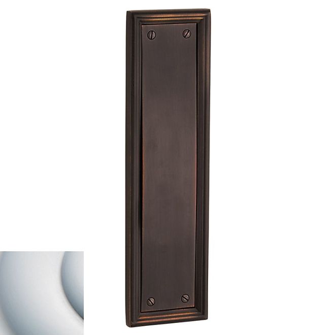 Baldwin 2281264 Push Plate 3-1/2" x 20" Nashville Satin Chrome Finish - Satin Chrome - Brass