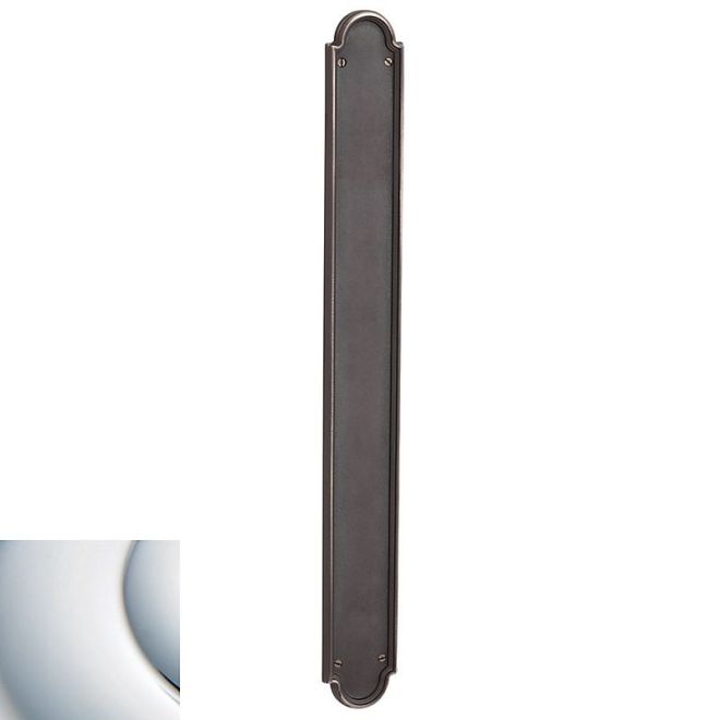 Baldwin 2282260 Push Plate 2-1/4" x 11-7/8" San Francisco Bright Chrome Finish - Bright Chrome - Brass