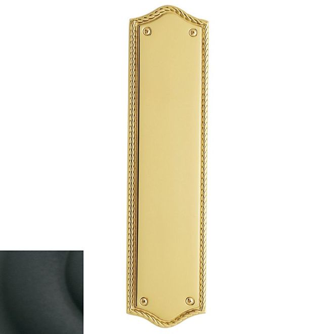 Baldwin 2285190 Push Plate 2-3/4" x 10-7/8" Bristol Satin Black Finish - Satin Black - Brass