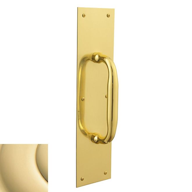 Baldwin 2335031 Pull Plate 3-1/2" x 15" Unlacquered Brass Finish - Unlacquered Brass - Brass