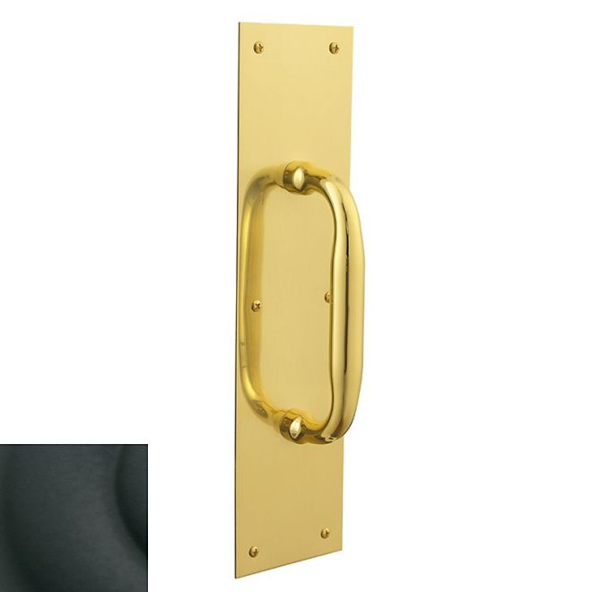Baldwin 2335190 Pull Plate 3-1/2" x 15" Satin Black Finish - Satin Black - Brass