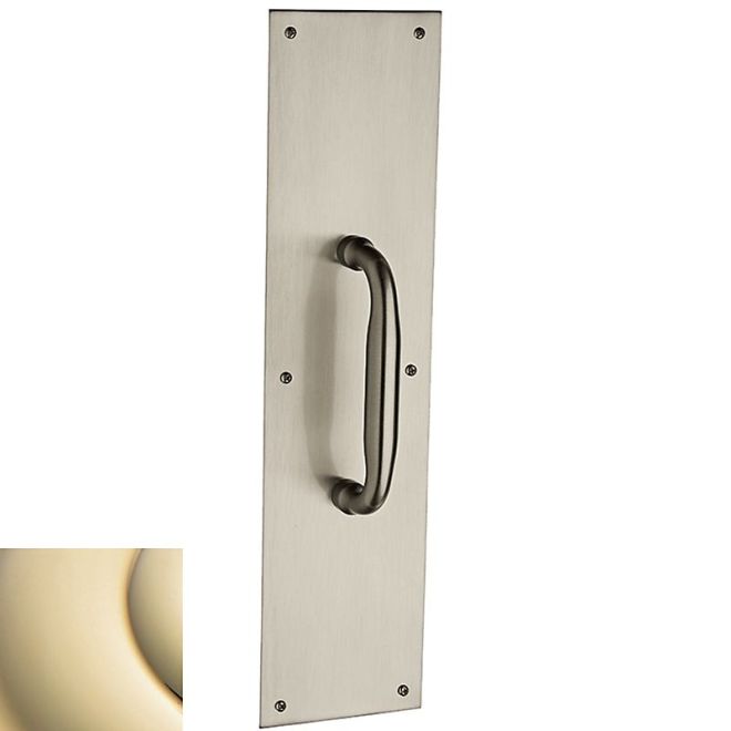Baldwin 2337003 Pull Plate 4" x 16" Lifetime Brass Finish - Lifetime Brass - Brass