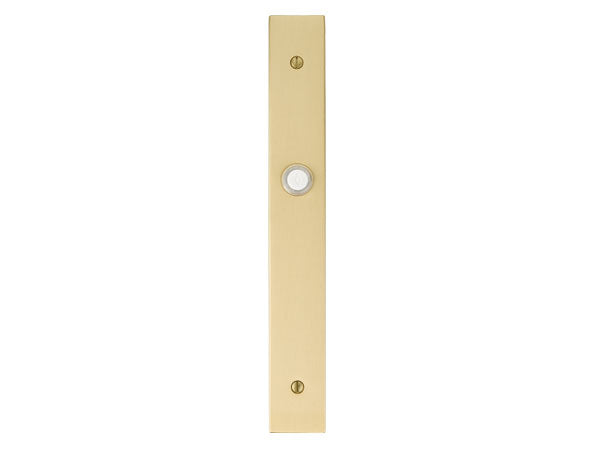 Emtek 2441 Doorbell Button with 1-1/2" x 11" Rosette Stretto Plate