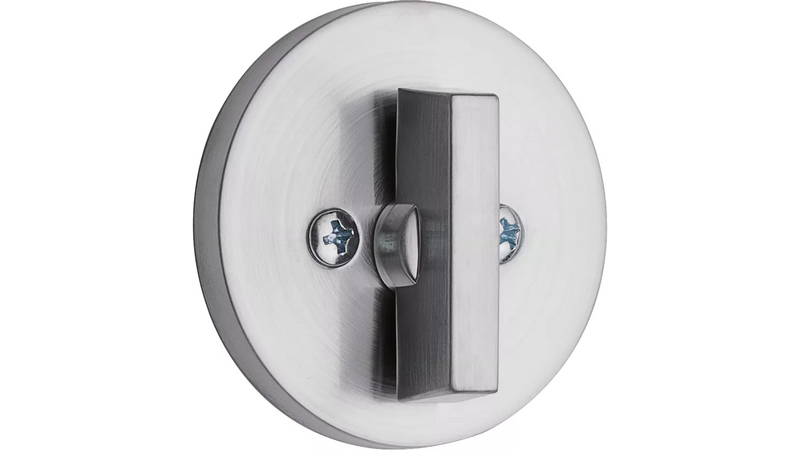 Kwikset 663RDT One Sided Turn Round Deadbolt with 2-3/8" Latch and SCS Strike with New Chassis