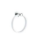 Emtek Modern Brass Towel Ring With Modern Rectangular Rosette