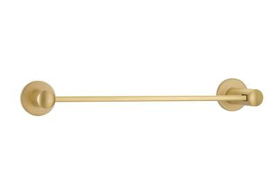 Emtek Modern Brass Towel Bar With Modern Rectangular Rosette