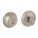 Baldwin Prestige 380RDB15S Round Single Cylinder Deadbolt with RCAL Latch; RCS Strike; and Smart Key Satin Nickel Finish - NA - NA