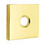 Emtek Transitional Brass Towel Ring With Square Rosette
