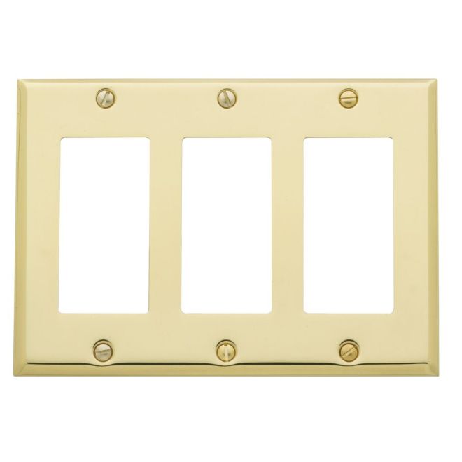 Baldwin 4740030 Triple Rocker Beveled Switch Plate