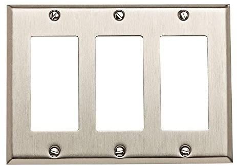 Baldwin 4740030 Triple Rocker Beveled Switch Plate