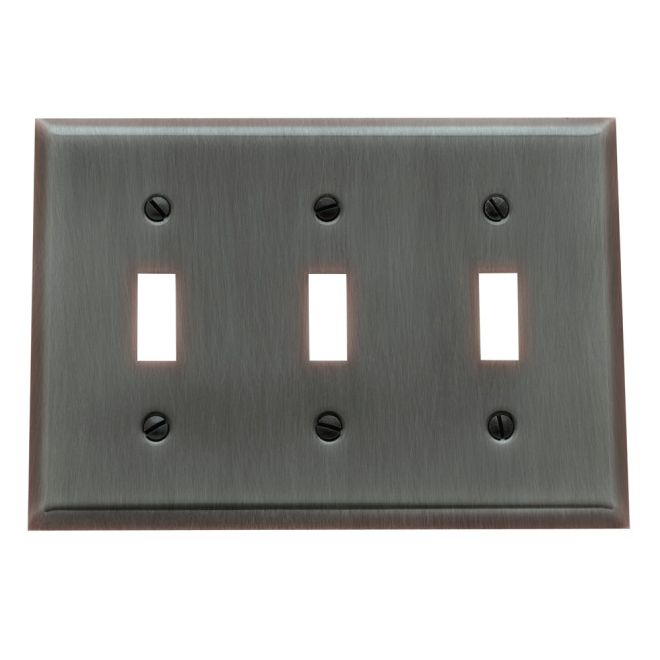 Baldwin 4770 Triple Toggle Beveled Switch Plate