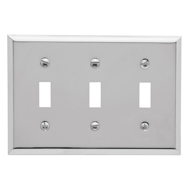 Baldwin 4770 Triple Toggle Beveled Switch Plate