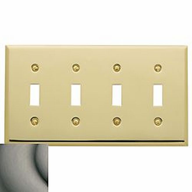 Baldwin 4772 Quadruple Toggle Beveled Switch Plate
