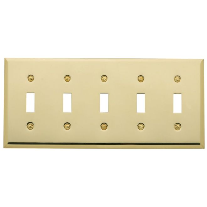 Baldwin 4775 5 Toggle Beveled Switch Plate