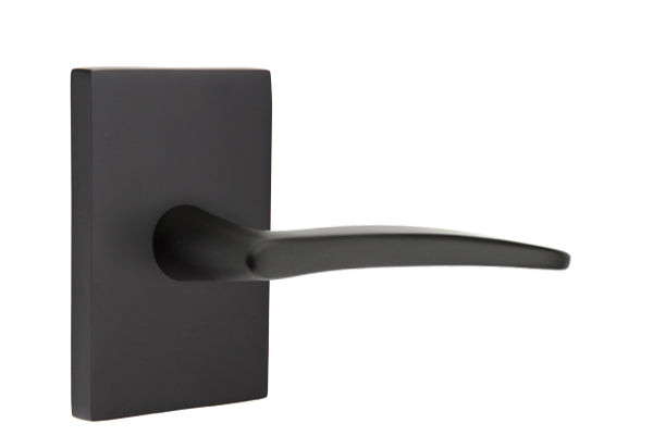 Emtek Poseidon Lever Concealed Screws With Modern Rectangular Rosette