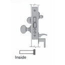 Baldwin 6021151LLS Left Hand Lever Strength Emergency Egress Entry Handleset by Lever 2-3/4" Backset Mortise Lock Body Antique Nickel Finish