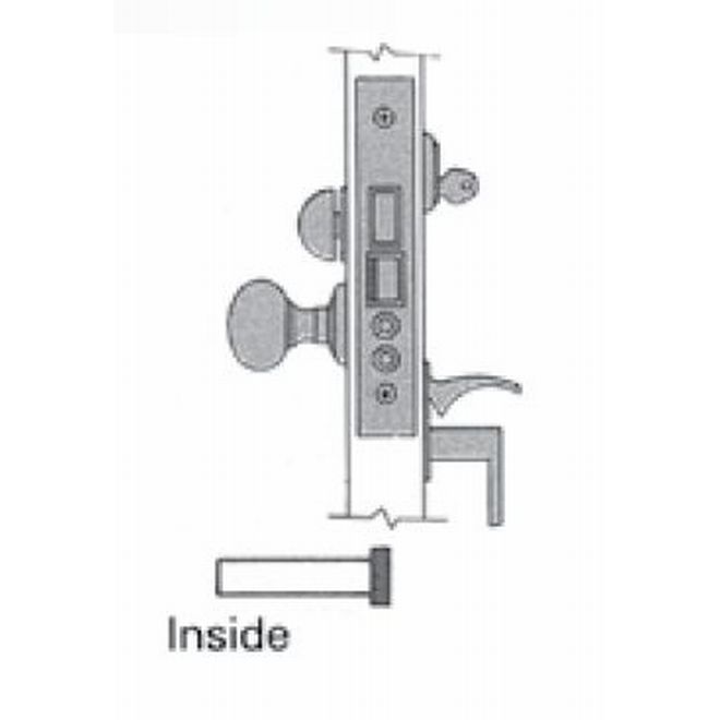 Baldwin 6021151LLS Left Hand Lever Strength Emergency Egress Entry Handleset by Lever 2-3/4" Backset Mortise Lock Body Antique Nickel Finish