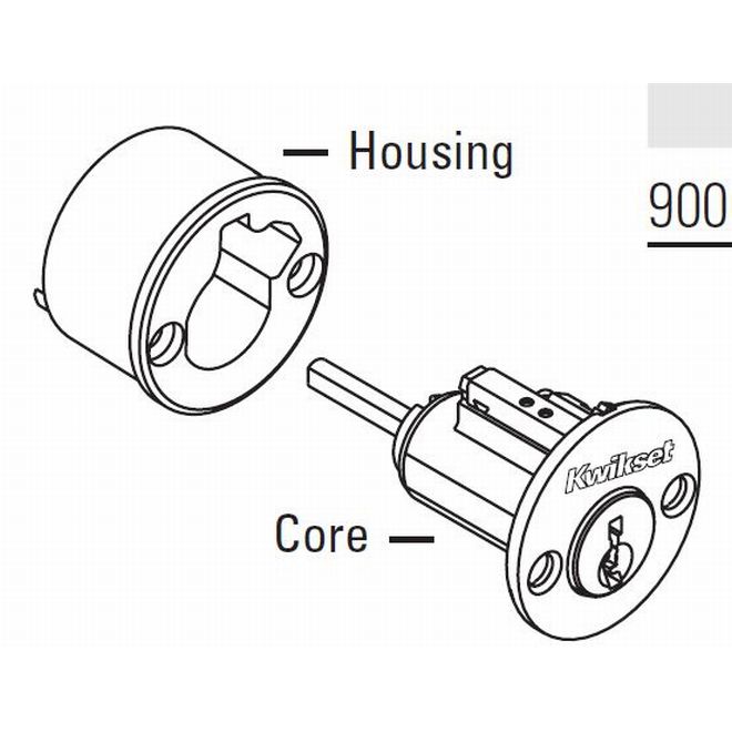 Kwikset 7767 785 Interior Cylinder with Housing