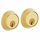 Baldwin 8011031 Contemporary 1-5/8" Double Cylinder Deadbolt Unlacquered Brass Finish - Unlacquered Brass - NA
