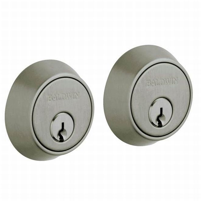 Baldwin 8011151 Contemporary 1-5/8" Double Cylinder Deadbolt Antique Nickel Finish - NA - NA