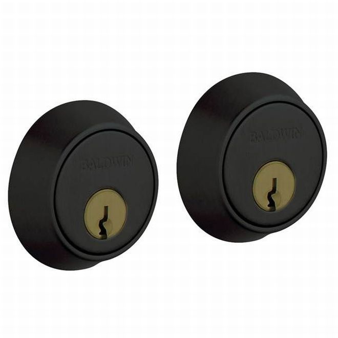 Baldwin 8011190 Contemporary 1-5/8" Double Cylinder Deadbolt Flat Satin Black Finish - NA - NA