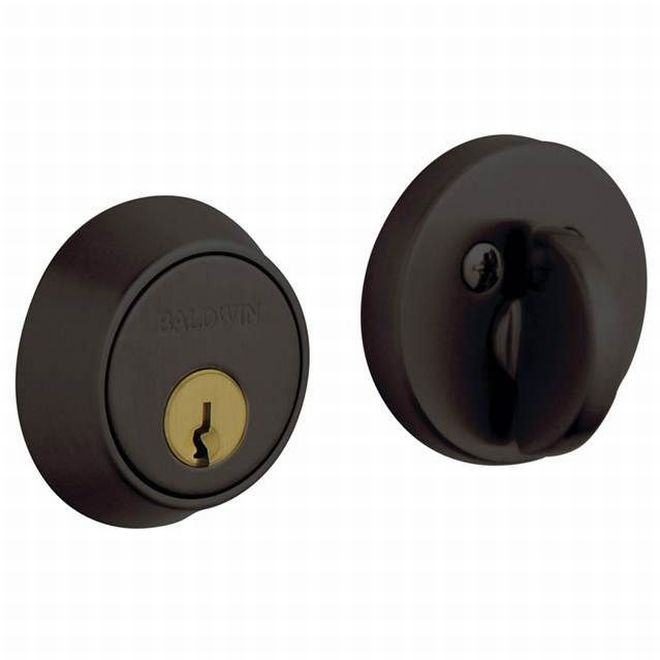 Baldwin 8041102 Contemporary 1-5/8" Single Cylinder Deadbolt Oil Rubbed Bronze Finish - Oil Rubbed Bronze - NA