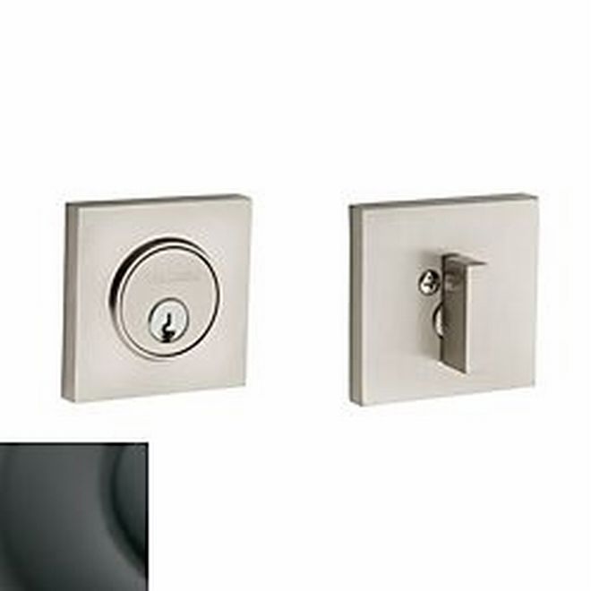 Baldwin 8220102 Contemporary Square Single Cylinder Deadbolt Oil Rubbed Bronze Finish - NA - NA
