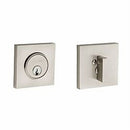 Baldwin 8220150 Contemporary Square Single Cylinder Deadbolt Satin Nickel Finish - Satin Nickel - NA