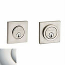 Baldwin 8221055 Contemporary Square Double Cylinder Deadbolt Lifetime Bright Nickel Finish - Lifetime Bright Nickel - NA