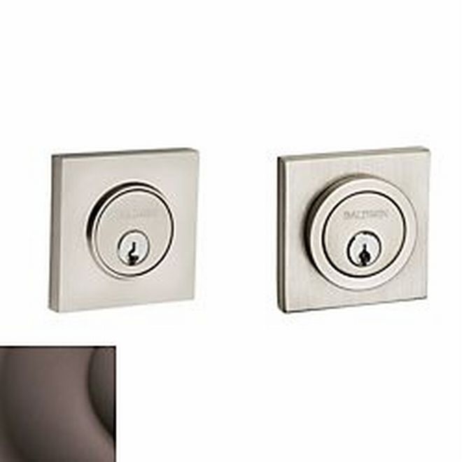 Baldwin 8221112 Contemporary Square Double Cylinder Deadbolt Venetian Bronze Finish - Venetian Bronze - NA