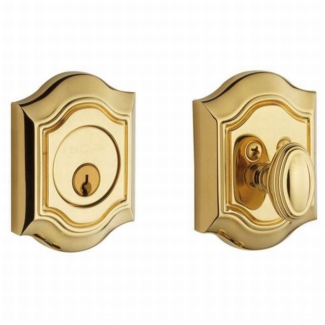 Baldwin 8237003 Bethpage Single Cylinder Deadbolt Lifetime Brass Finish - Lifetime Brass - NA