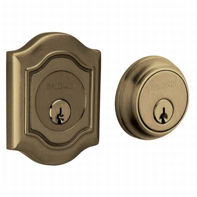 Baldwin 8238050 Bethpage Double Cylinder Deadbolt Antique Brass Finish - Antique Brass - NA