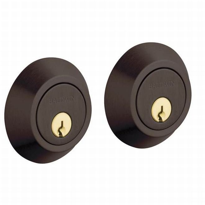 Baldwin 8242112 Contemporary 2-1/8" Double Cylinder Deadbolt Venetian Bronze Finish - Venetian Bronze - NA