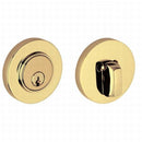 Baldwin 8244003 Contemporary Low Profile 2-1/8" Single Cylinder Deadbolt Lifetime Brass Finish - NA - NA