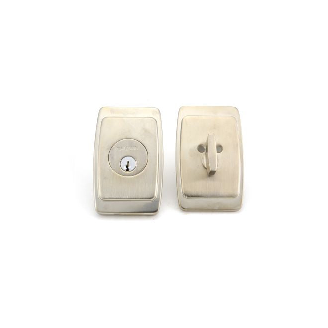 Baldwin 8250056 Single Cylinder Palm Springs Deadbolt Lifetime Satin Nickel Finish - Lifetime Satin Nickel - NA