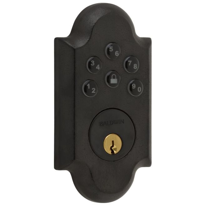 Baldwin 8252402AC1 Boulder Arched Keyless Entry Deadbolt Distressed Oil Rubbed Bronze Finish - NA - NA