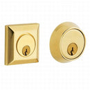 Baldwin 8255003 Cody Squared Double Cylinder Deadbolt Lifetime Brass Finish - Lifetime Brass - NA