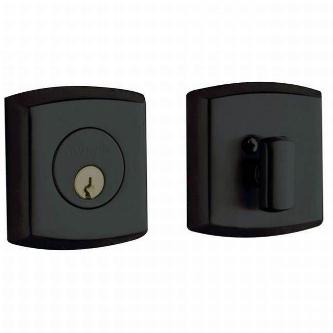 Baldwin 8285190 Soho Single Cylinder Deadbolt Satin Black Finish - NA - NA