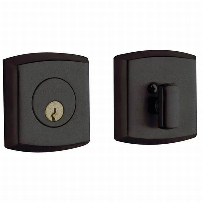 Baldwin 8285402 Soho Single Cylinder Deadbolt Distressed Oil Rubbed Bronze Finish - NA - NA