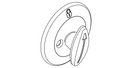 Kwikset 83273-26 Thumbturn for 660; 663; 667; 677; and 588 Bright Chrome Finish