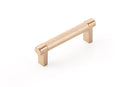 EMTEK SELECT Cabinet Pull Rectangular Stem Knurled Bar