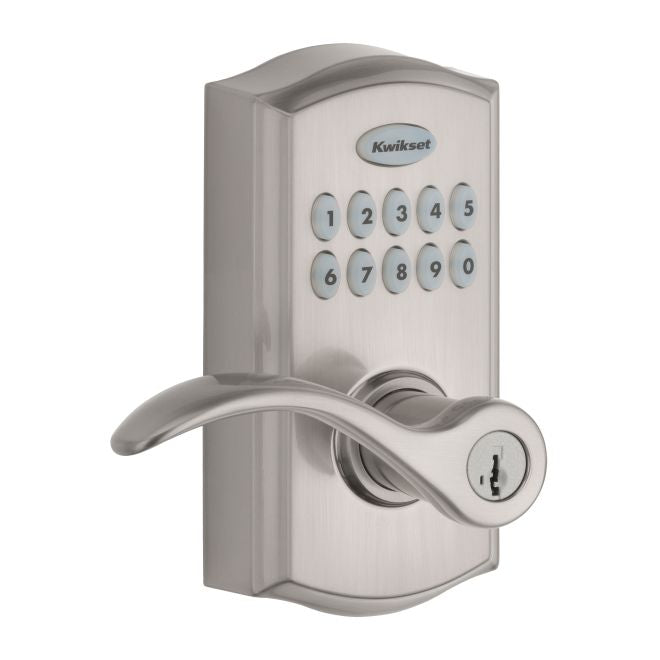 Kwikset 955PML Pembroke Lever Commercial Grade Electronic Smartcode Lever Lock with SmartKey