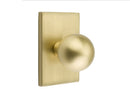 Emtek Orb Knob Concealed Fastener with Modern Rectangular Rosette