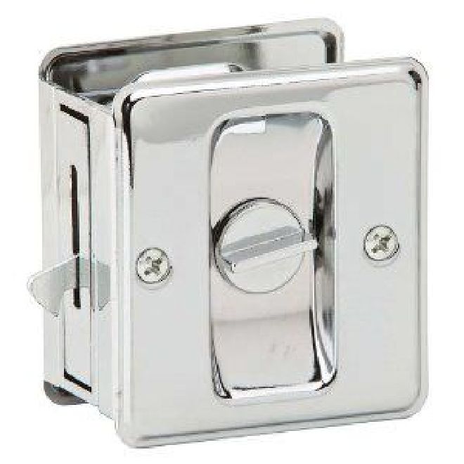 Ives 991B26 Solid Brass Privacy Sliding Door Pull Bright Chrome Finish - Bright Chrome - NA