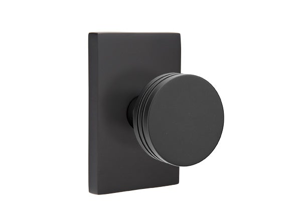Emtek Bern Knob Concealed Screws Modern Rectangular Rosette