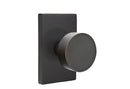EMTEK  Round Knob with Modern Rectangular Rosette