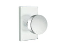 EMTEK  Round Knob with Modern Rectangular Rosette