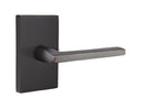 Emtek Helios Lever with Modern Rectangular Rosette